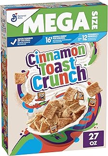 Breakfast Cereal, Crispy Cinnamon Cereal, Mega Size, 27 oz