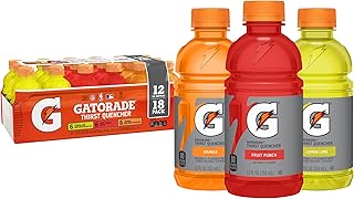 Gatorade Thirst Quencher Sports Drink, Variety Pack, 12 Fl Oz (Pack of 18)