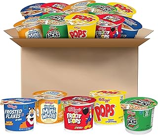 Breakfast Cereal in a Cup, Assortment Pack, Bulk Size (Pack of 24 Cups)