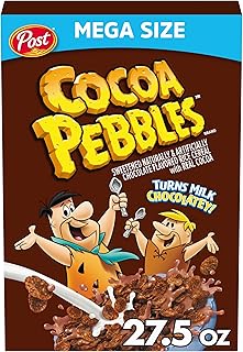 Cereal, Chocolatey Kids Breakfast, Gluten Free Rice Crunch, 27.5 oz Mega Size Cereal Box