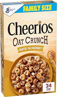 Oat Crunch Oats 'N Honey Breakfast Cereal, Made with Whole Grain, Family Size, 24 oz