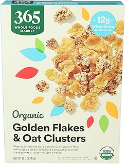 Organic Golden Flakes & Oat Clusters, 12 Ounce