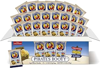 Pirate's Booty Aged White Cheddar Cheese Puffs, Gluten Free, Kids Snacks, 0.5 Ounce (Pack of 24)
