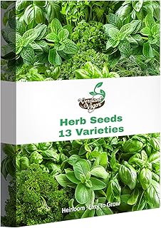 15,000+ Herb Seeds for Planting, 13 Varieties Heirloom Culinary Herb Seeds Gift Pack, Non-GMO Herb Seed Garden Kit for Indoor Outdoor Growing, Home Hydroponic Fresh Food Herb Supply