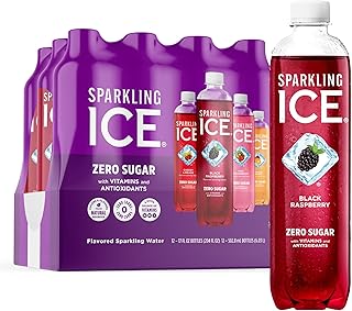 Sparkling Ice Purple Variety Pack, Flavored Water, Zero Sugar, with Vitamins and Antioxidants, 17 fl oz, 12 count (Black Raspberry, Cherry Limeade, Orange Mango, Kiwi Strawberry)