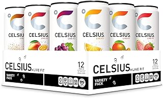 CELSIUS Assorted Flavors Official Variety Pack, Functional Essential Energy Drinks, 12 Fl Oz (Pack of 12)