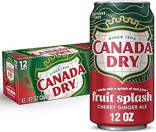 Canada Dry Cherry Gingerale Fruit Splash 12oz, Pack of 12