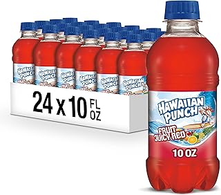 Hawaiian Punch Fruit Juicy Red Fruit Juice Drink, 10 Fl Oz Bottles, 24 Count (4 Packs Of 6), Ready-to-drink, On-the-go, Caffeine-free, Carbonation-free, Gluten-free, Excellent Source Of Vitamin C