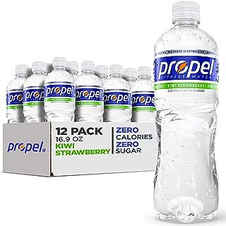 Propel, Kiwi Strawberry, Zero Calorie Sports Drinking Water with Electrolytes and Vitamins C&E, 16.9 Fl Oz (Pack of 12) - Packaging May Vary