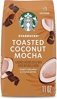 Starbucks Ground Coffee, Toasted Coconut Mocha Flavored Coffee, 100% Arabica, Limited Edition, 1 Bag (11 Oz)