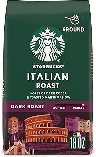 Starbucks Ground Coffee, Dark Roast Coffee, Italian Roast, 100% Arabica, 1 bag (18 oz)